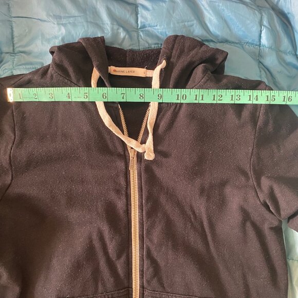 Marine Layer Afternoon Full Zip Hoodie, Women's Small, Black - Picture 3 of 8